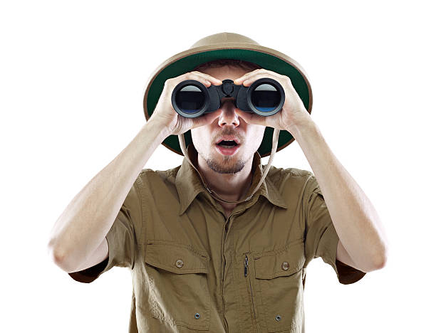 istock An explorer was surprised in what he saw in his binoculars  180729796