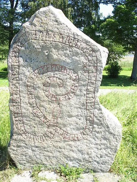 Runestone near the castle of Gripsholm in Sweden.