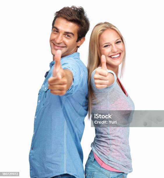 Well Done You Did A Good Job Stock Photo - Download Image Now - Back To Back, Men, Pointing
