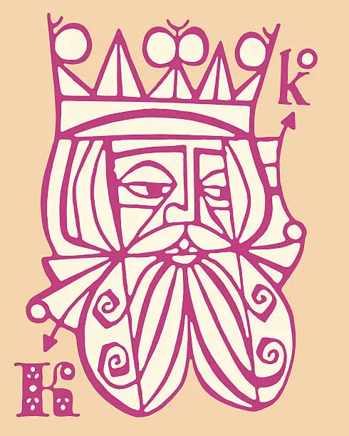 Vector illustration of King Card