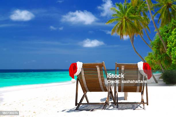 Christmas Card Stock Photo - Download Image Now - Christmas, Beach, Palm Tree