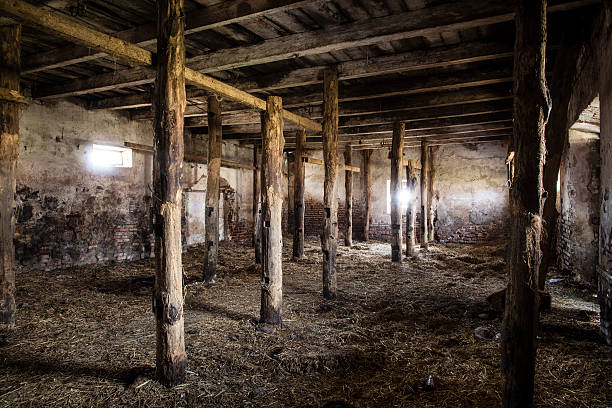 istock Old stable in Velikaya Lipa town, Belarus 180730587