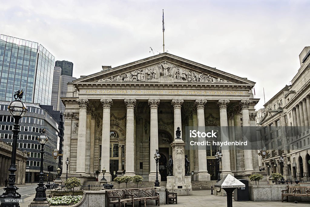 HDR Image Exchange de edificio Royal Bank Londres, Inglaterra - Foto de stock de Actividades bancarias libre de derechos