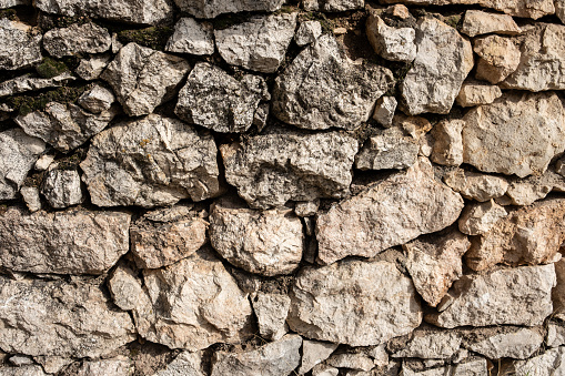 Part of a stone wall for background or texture
