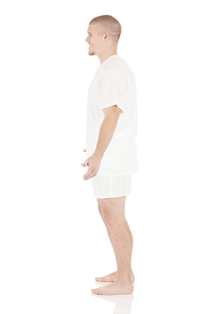 istock Profile of a happy man standing in shorts 180732677