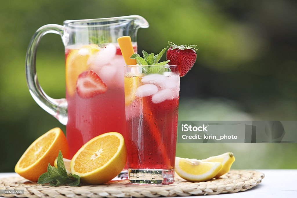 cold refreshments Strawberry Stock Photo
