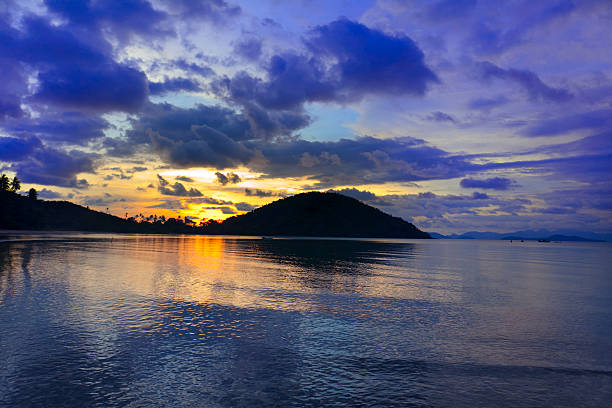 istock Sunset in tropical paradise 180733866