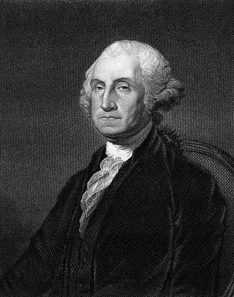 George Washington,1st President of the United States "George Washington (1732-1799) 1St President of United States.Engraved by William humphreys from a picture by Gilbert Stewart.Edited and Published by William Mackenzie,London,Edinburgh&Glasgow in 1850.Digital restoration (April 2013) by Pictore.Presidents of united states of America:" george washington photos stock illustrations