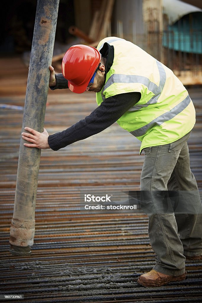 Arbeitnehmer Gießen von Beton der Zement pump - Lizenzfrei 20-24 Jahre Stock-Foto
