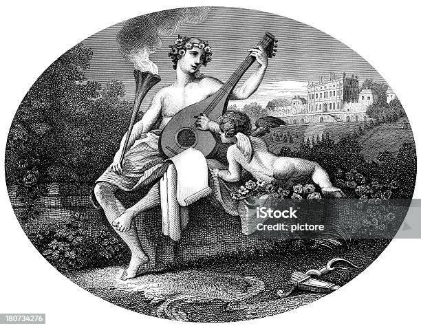 Vetores de Hymen E Cupido Da Grécia Antiga e mais imagens de Cupido - Cupido, Antiguidade, Casamento