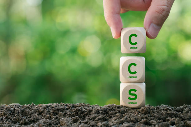 istock CCS,Carbon Capture Storage.Hand putting CCS wooden block with a green bokeh background.Net zero action concept. Save energy, green energy, reduce carbon footprint, greenhouse gas, emissions target. 1807346292