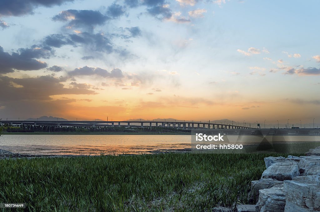 Sunrise-Brücke - Lizenzfrei Abenddämmerung Stock-Foto