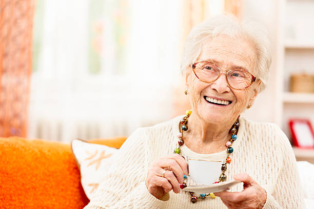 istock Happy grandmother at home 180734729