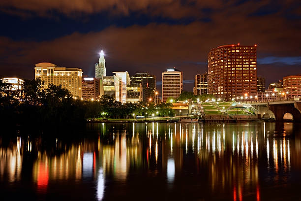 istock Stormy night in Hartford, CT 180735036