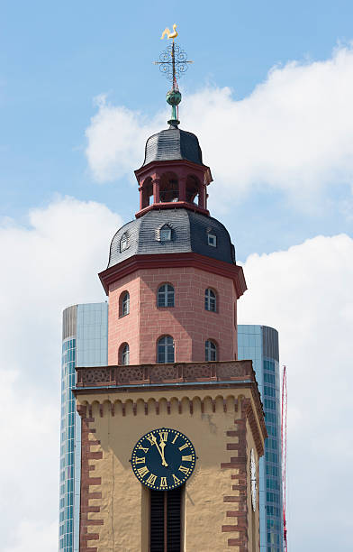 istock Church and Skyscraper, Frankfurt, Germany 180735082