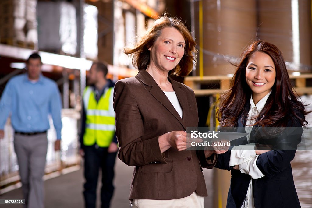 warehouse-team - Lizenzfrei Tablet PC Stock-Foto