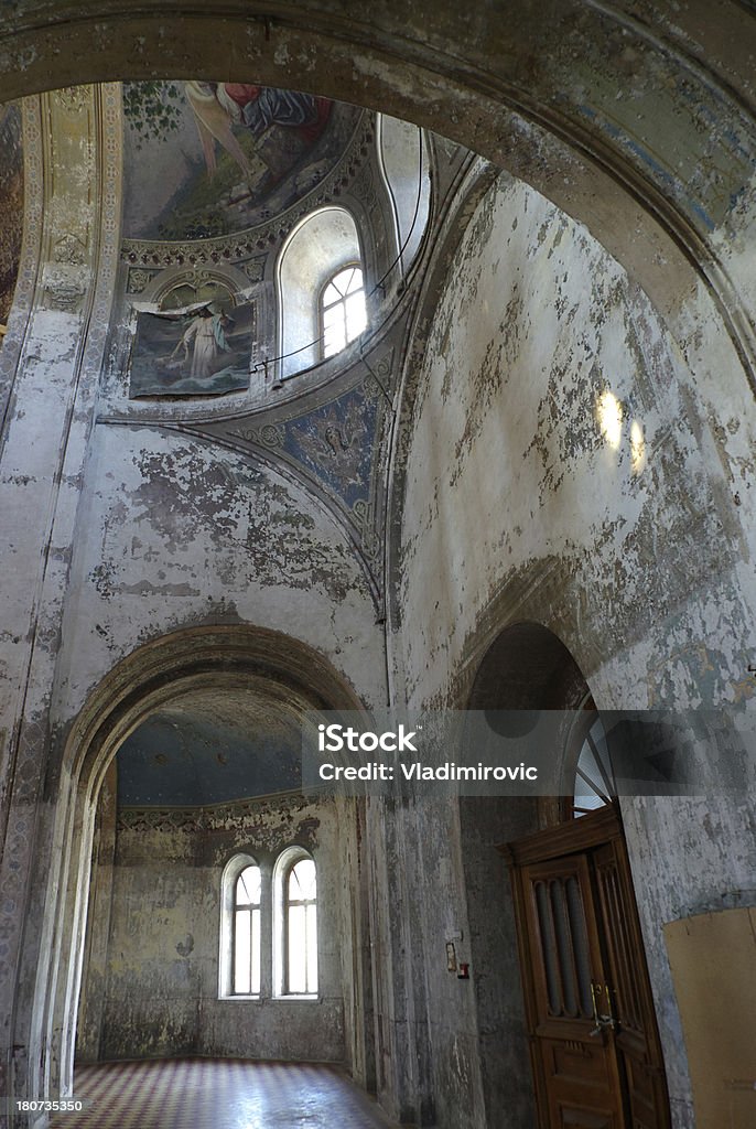 Antiga Igreja Fresco - Foto de stock de Abandonado royalty-free