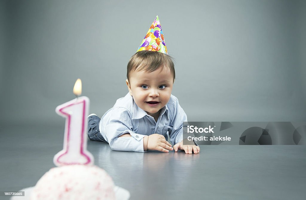 아기 남자아이 Studio에서 - 로열티 프리 생일 스톡 사진
