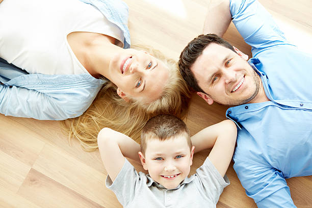 istock Happy family with kid 180735792
