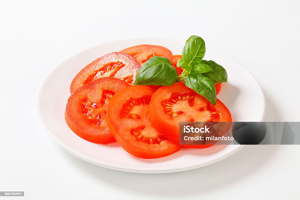 Fatias de tomate - Foto de stock de Alimentação Saudável royalty-free
