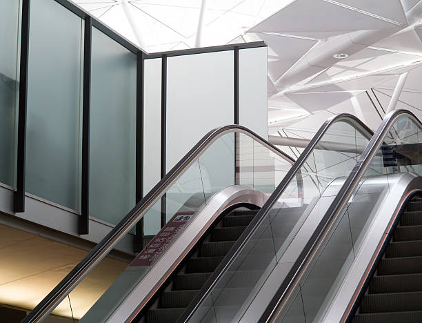 istock Modern escalator in airport 180736571