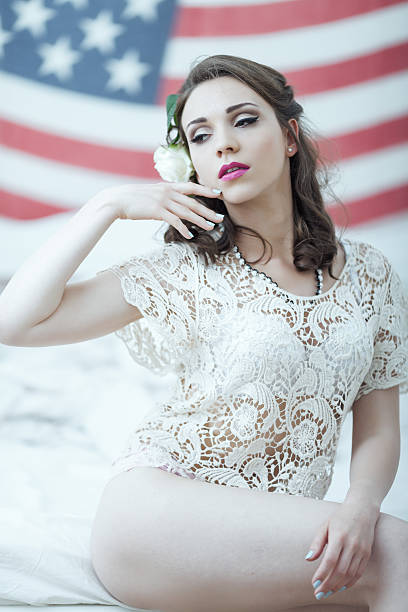 istock Female Holding An American Flag 180737040