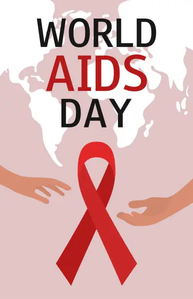 Vector illustration of World Aids day. December 1. Banner, background,  poster, template.