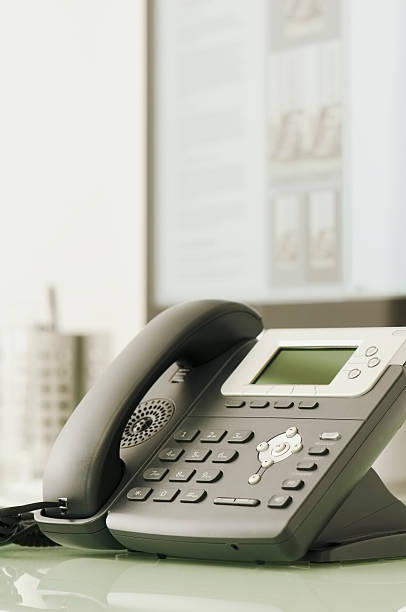 istock Professional business telephone on office desk 180737263