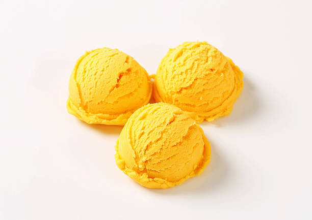 istock Group of yellow ice cream scoops 180738234
