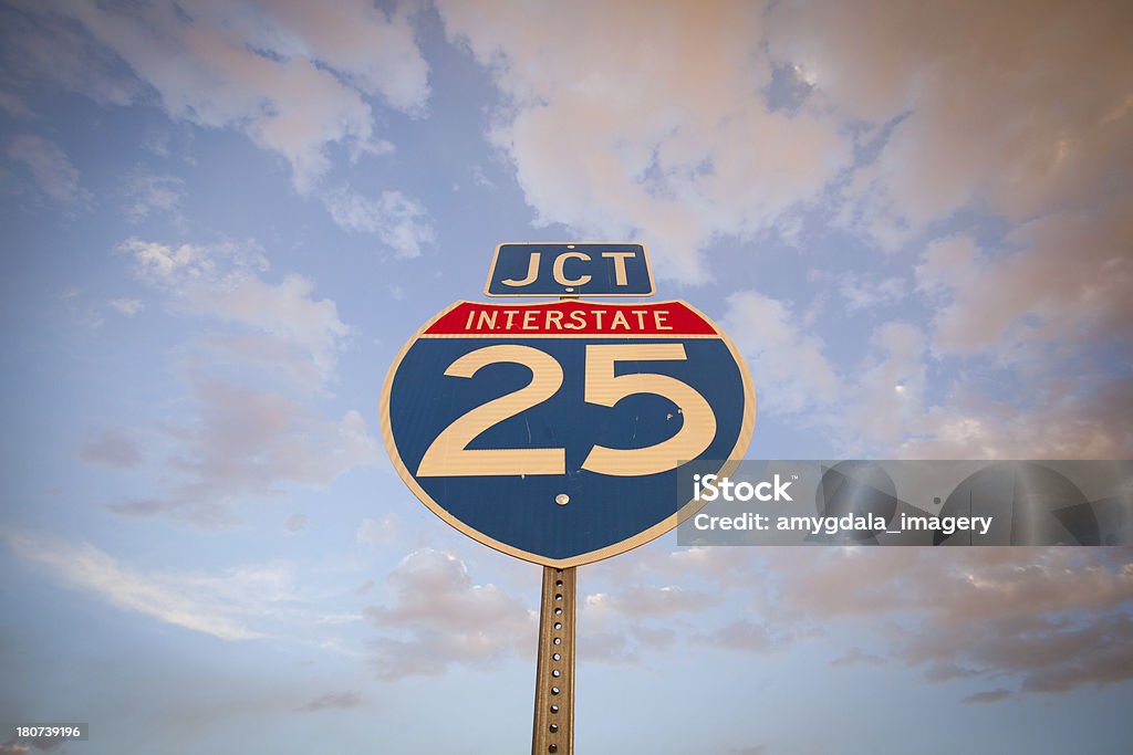 Ciel signe de l'interstate - Photo de Albuquerque libre de droits
