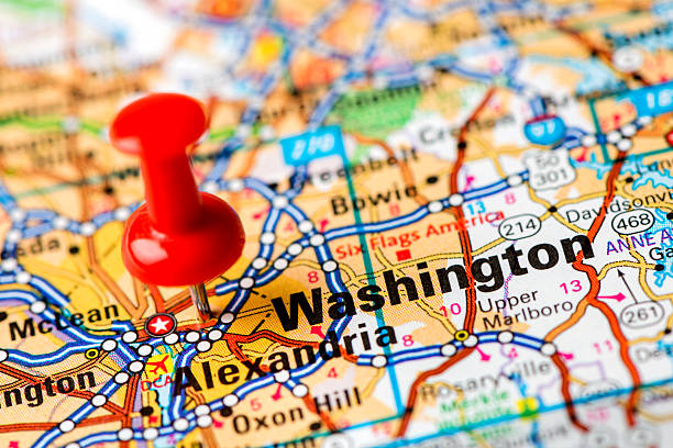 US capital cities on map series: Washington, Md. http://farm8.staticflickr.com/7189/6818724910_54c206caf8.jpg maryland state colors stock pictures, royalty-free photos & images