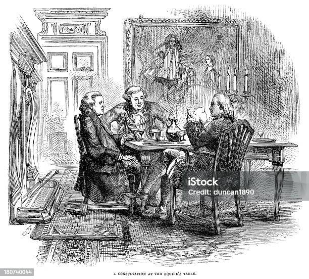 컨설테이션 유클리드의 Squires Table 후식 포도주에 대한 스톡 벡터 아트 및 기타 이미지 - 후식 포도주, 18세기, 18세기 스타일