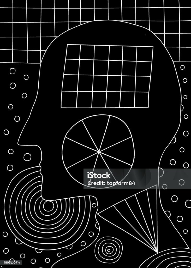 Thinking Human Abstract Thinking Human Head Vector Graphic Illustration Stock Illustration ...