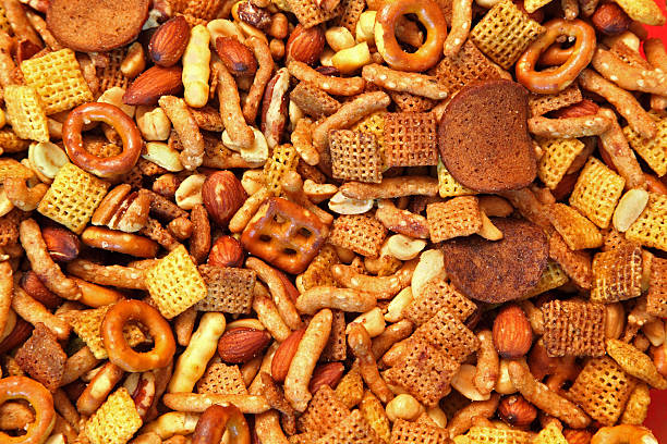 istock Snack Mix with Cereal Nuts Pretzels 180741148
