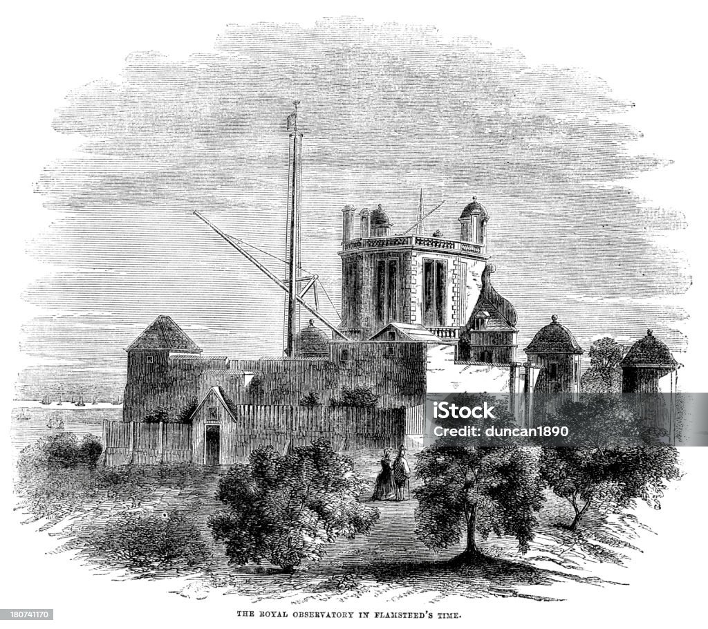 Observatoire Royal - Illustration de 1860-1869 libre de droits