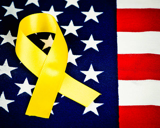 2 Yellow Ribbons 30+ Yellow Ribbon And American Flag Stock Photos, Pictures & Royalty ...