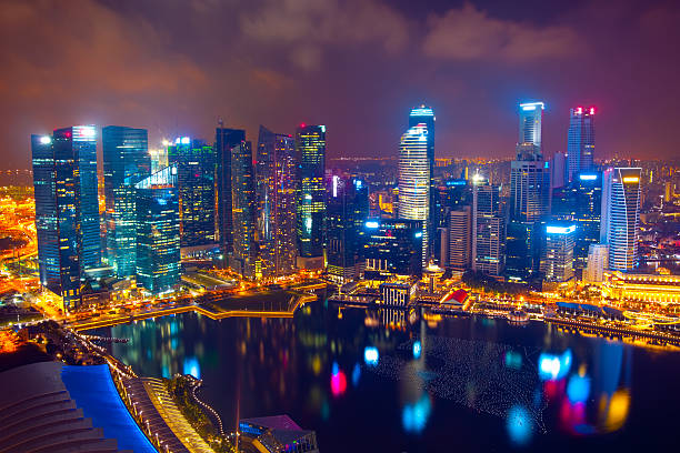 istock Singapore in the night 180741539