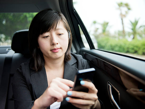 istock businesswoman in a car 180741899