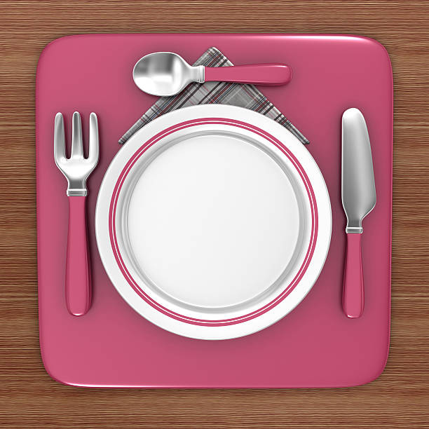 istock Empty Dinner Plate with Cutlery - Icon in the Square 180742053