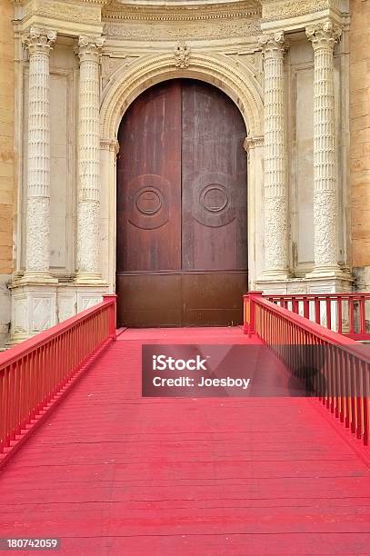 Church Entrance With Red Ramp Stock Photo - Download Image Now - Andalusia, Arch - Architectural Feature, Architectural Column