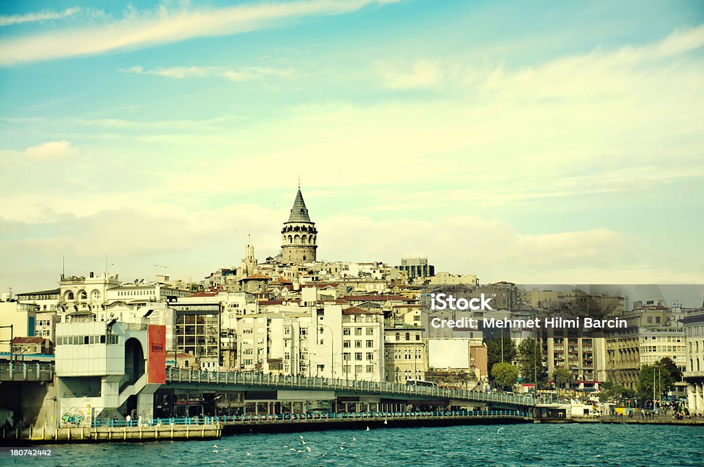 Wieża Galata i Most, Stambuł, Turcja - Zbiór zdjęć royalty-free (Antyczny)