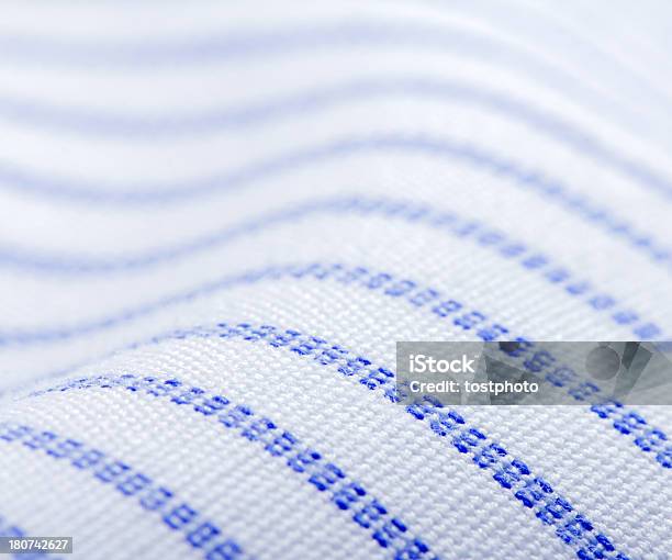 Striped Pattern Fabric Stock Photo - Download Image Now - Backgrounds, Blue, Cotton