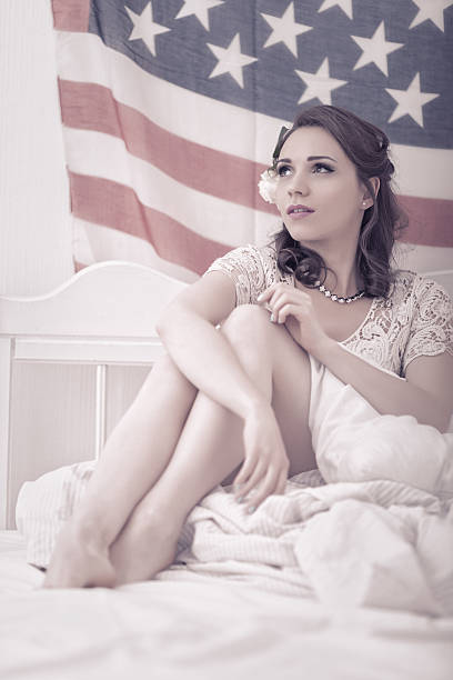 istock Female Holding An American Flag 180742628