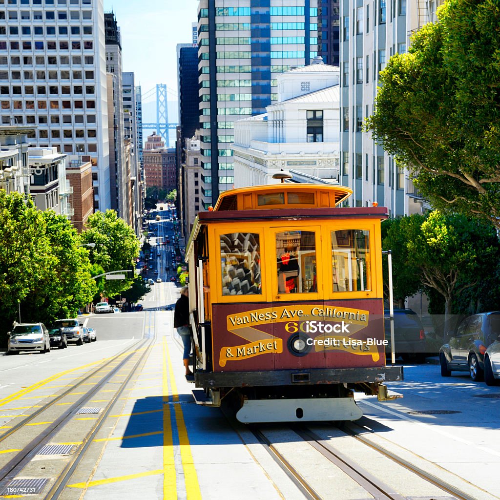 Cable Car, San Francisco "Cable Car,California Street, San Francisco" San Francisco - California Stock Photo