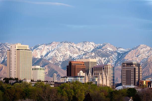 istock Salt Lake City Skyline in Late Spring with Copy Space 180742883