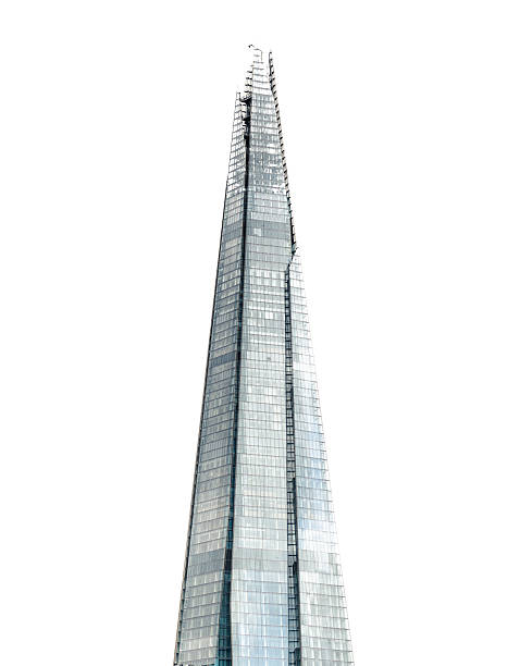 o shard tower - photography urban scene vertical low angle view - fotografias e filmes do acervo