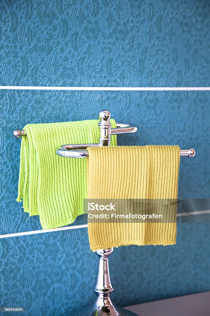 Towels In The Bathroom Clean Towels on a Bathroom Stock Photo
