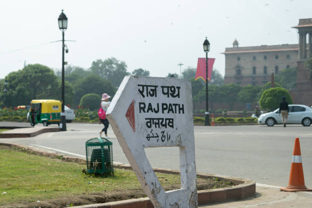 istock Rajpath road sign in New Delhi India 1807437089