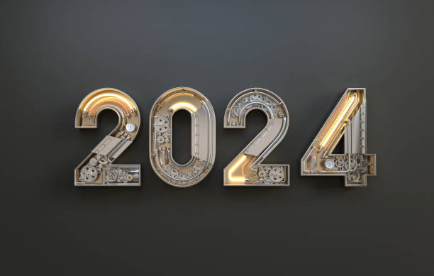 istock New year 2024 made from the mechanical alphabet with gear 1807439743