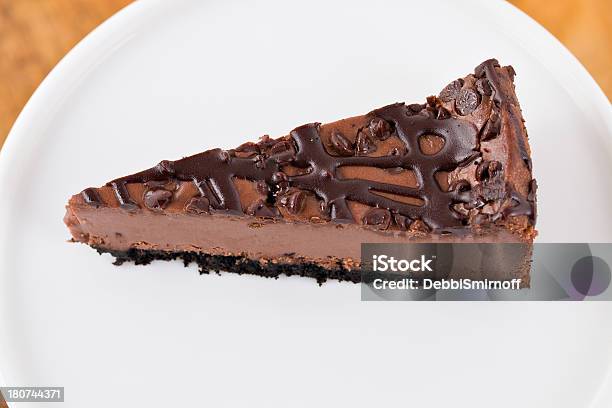 Fatia De Bolo De Queijo De Chocolate - Fotografias de stock e mais imagens de Bolo de Queijo - Bolo de Queijo, Chocolate, Bolo de Queijo de Chocolate